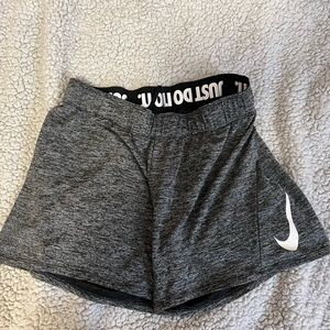 Nike black and grey running shorts